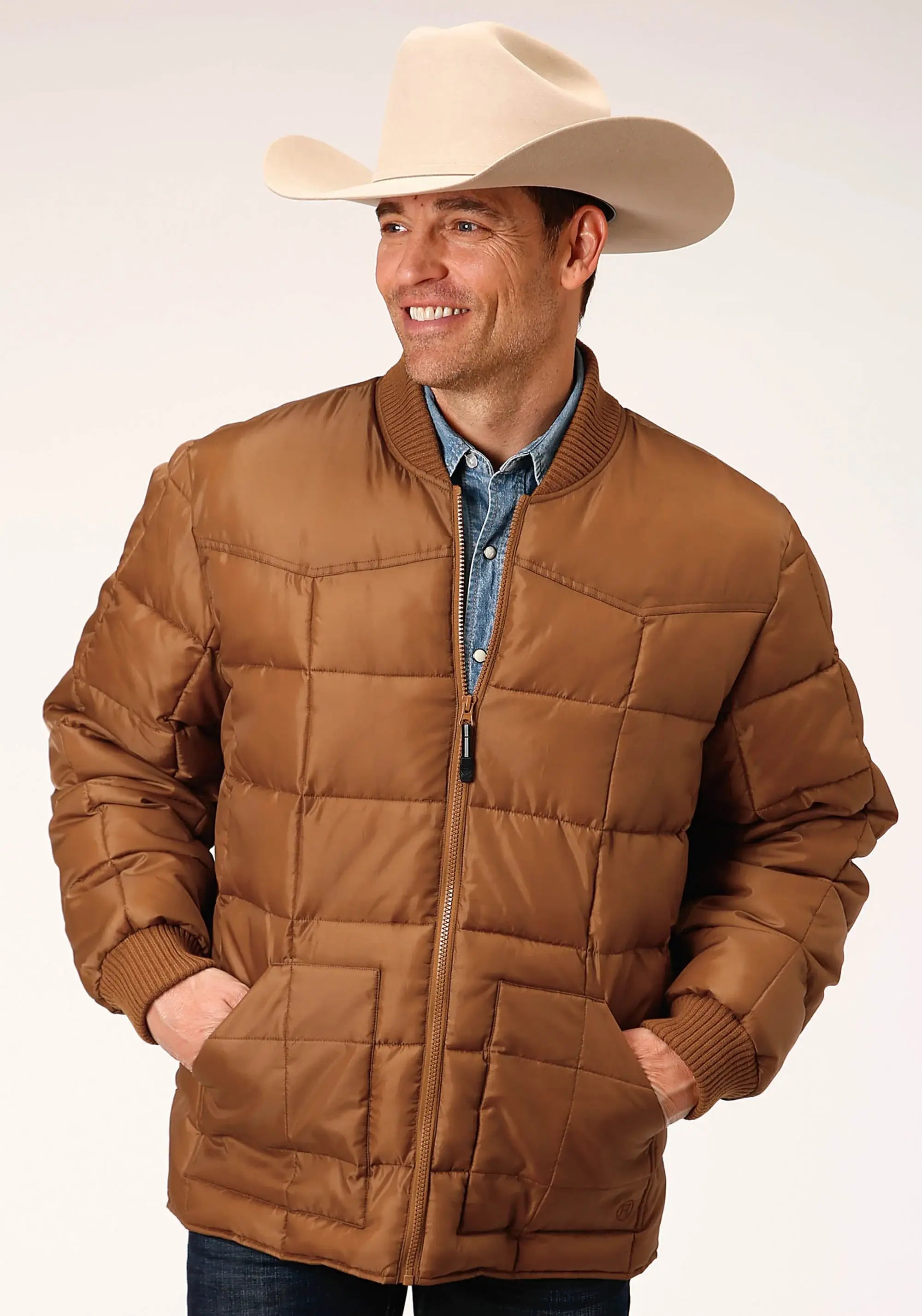 Mens Caramel Men's Jacket - ROPER - Flyclothing LLC