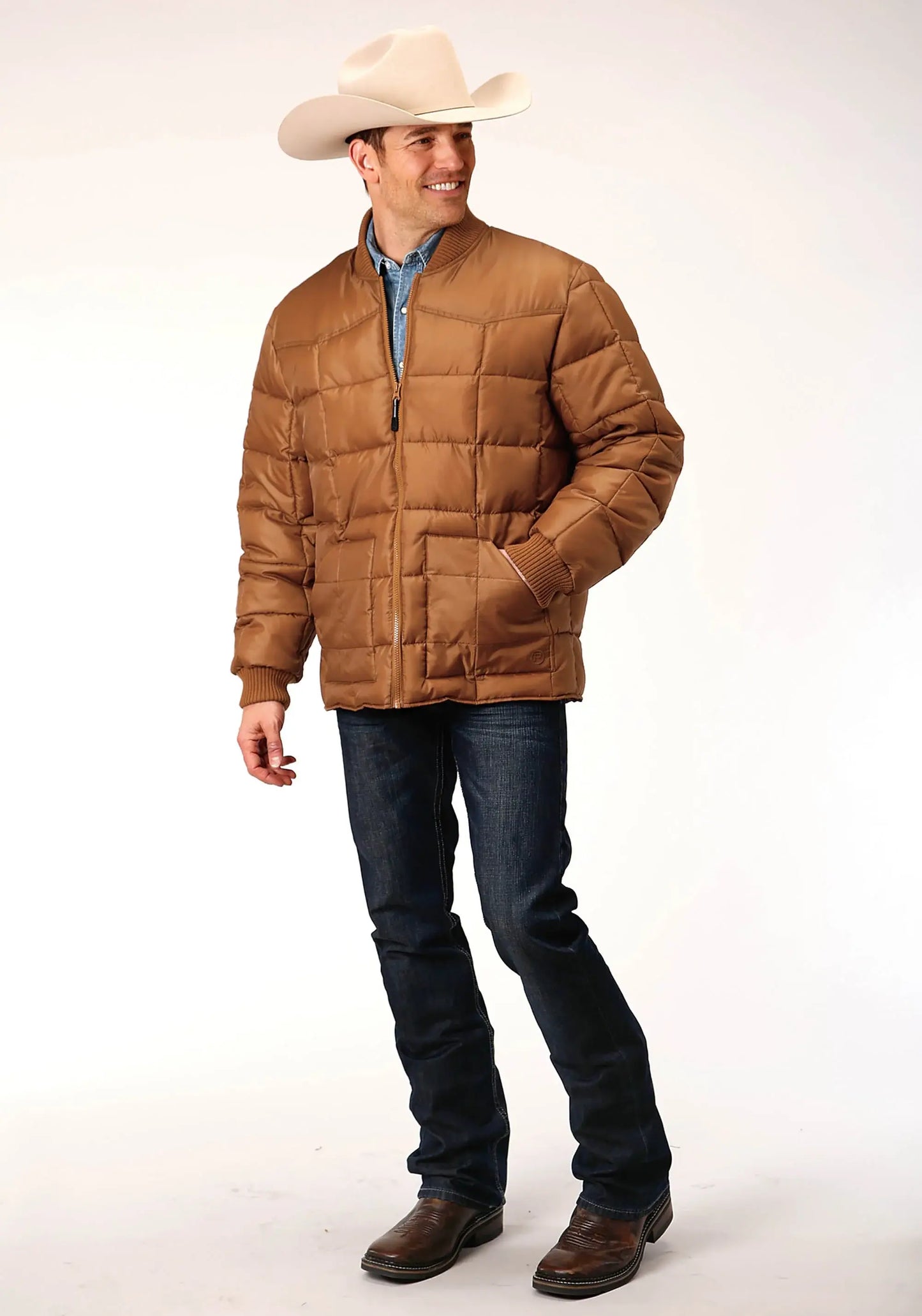 Mens Caramel Men's Jacket - ROPER - Flyclothing LLC