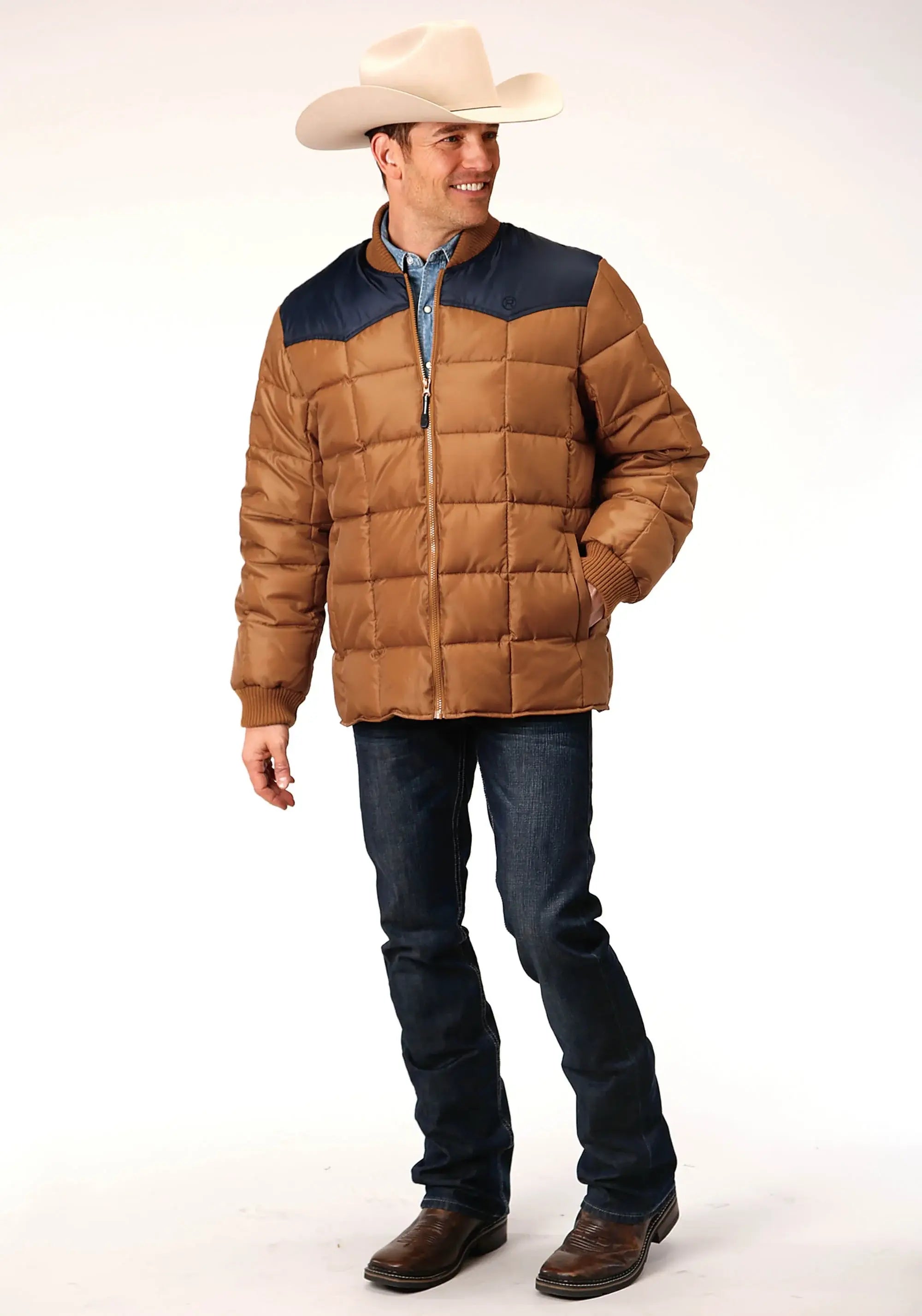 Mens Quilted Polyfilled Jacket - ROPER - Flyclothing LLC