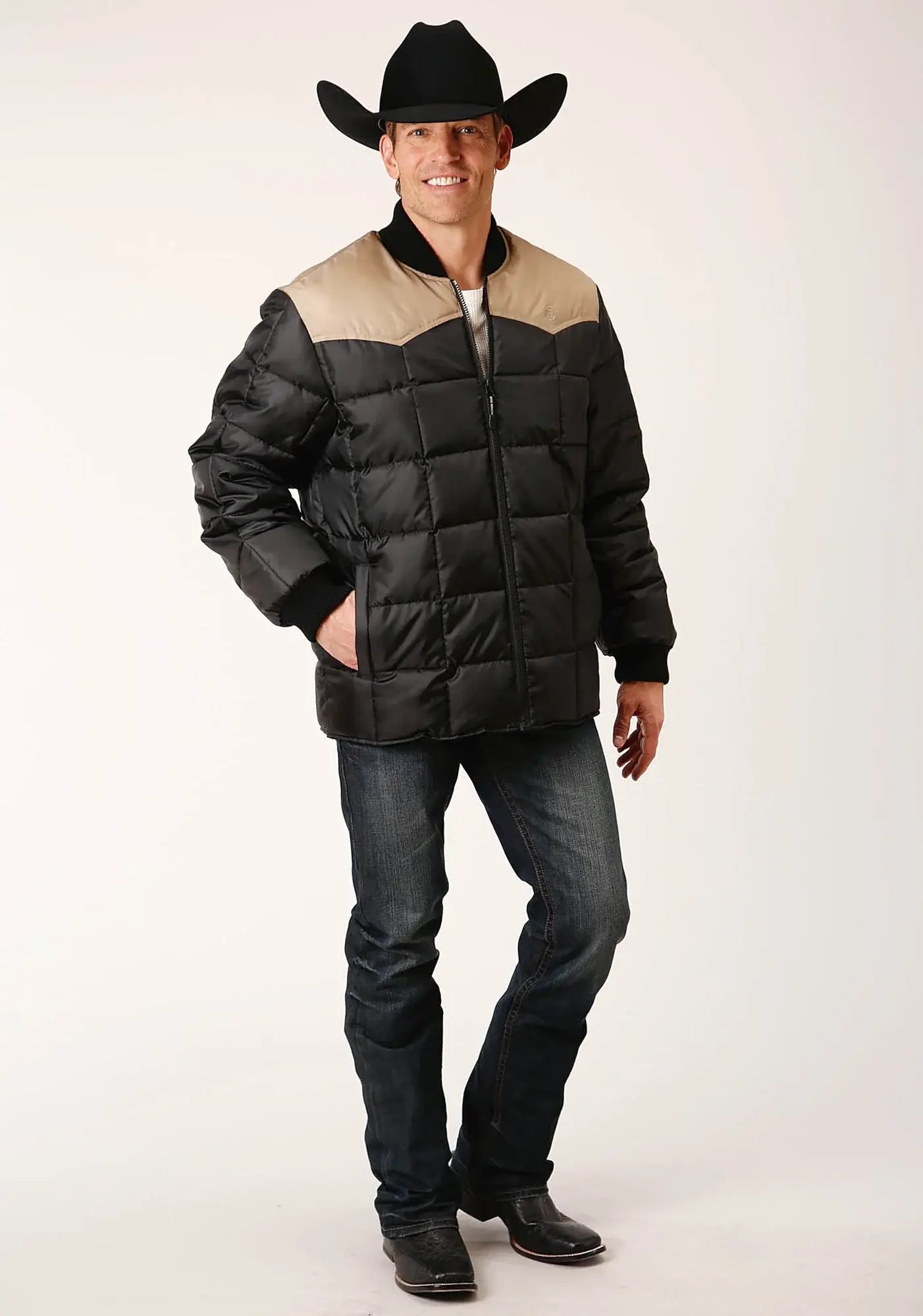 Mens Quilted Polyfilled Jacket - ROPER - Flyclothing LLC