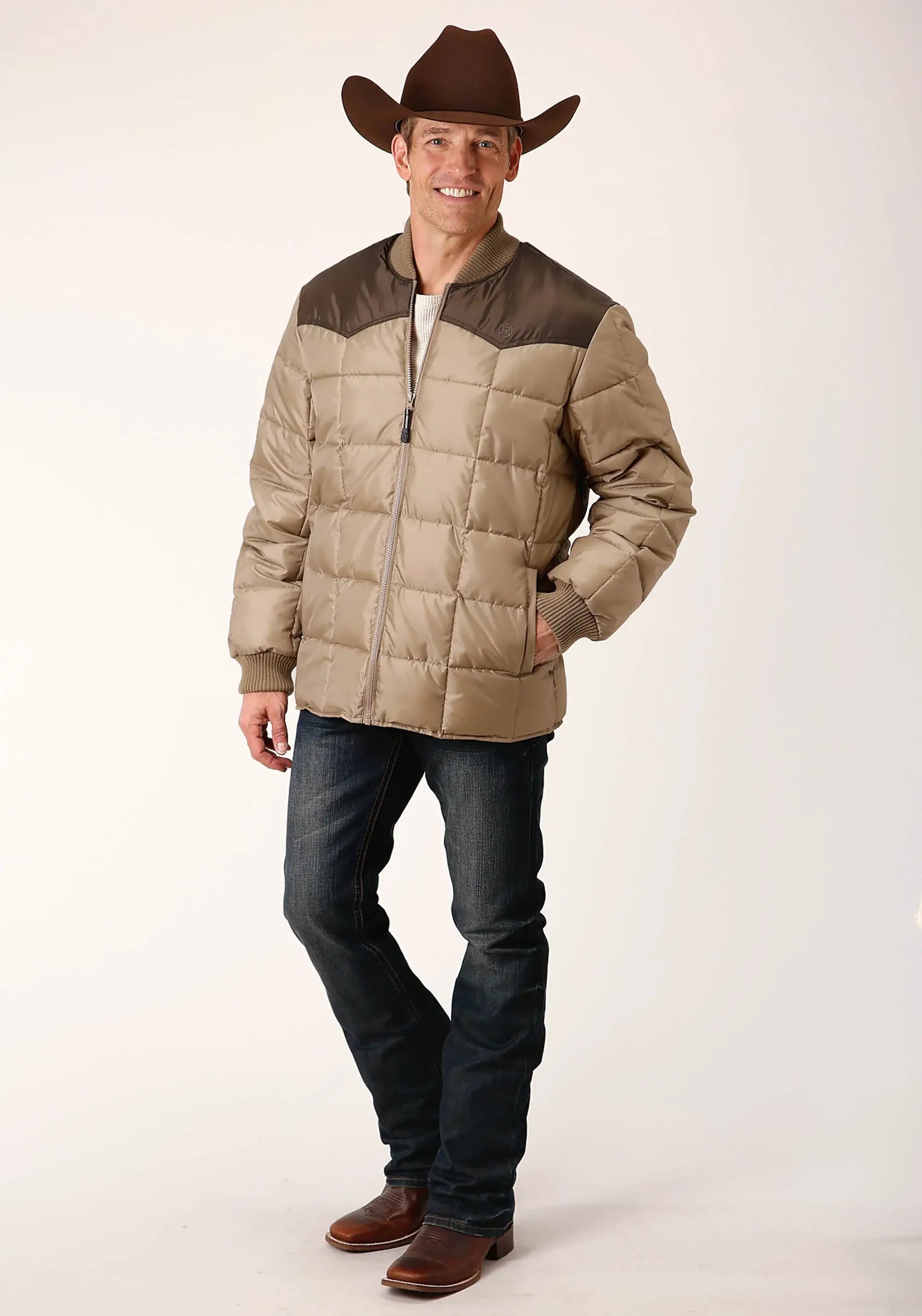 Mens Quilted Polyfilled Jacket - ROPER - Flyclothing LLC