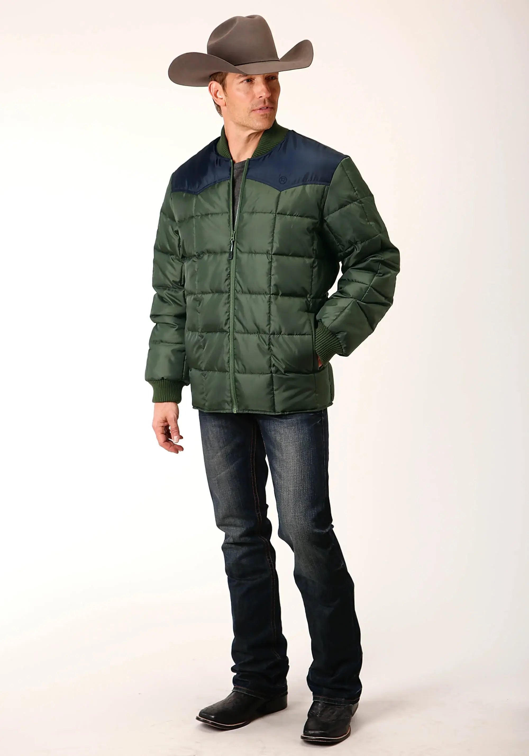 Mens Quilted Polyfilled Jacket - ROPER - Flyclothing LLC