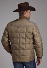 Mens Khaki Zipper Jacket - ROPER - Flyclothing LLC