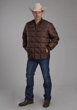Mens Chocolate Zipper Jacket - ROPER - Flyclothing LLC