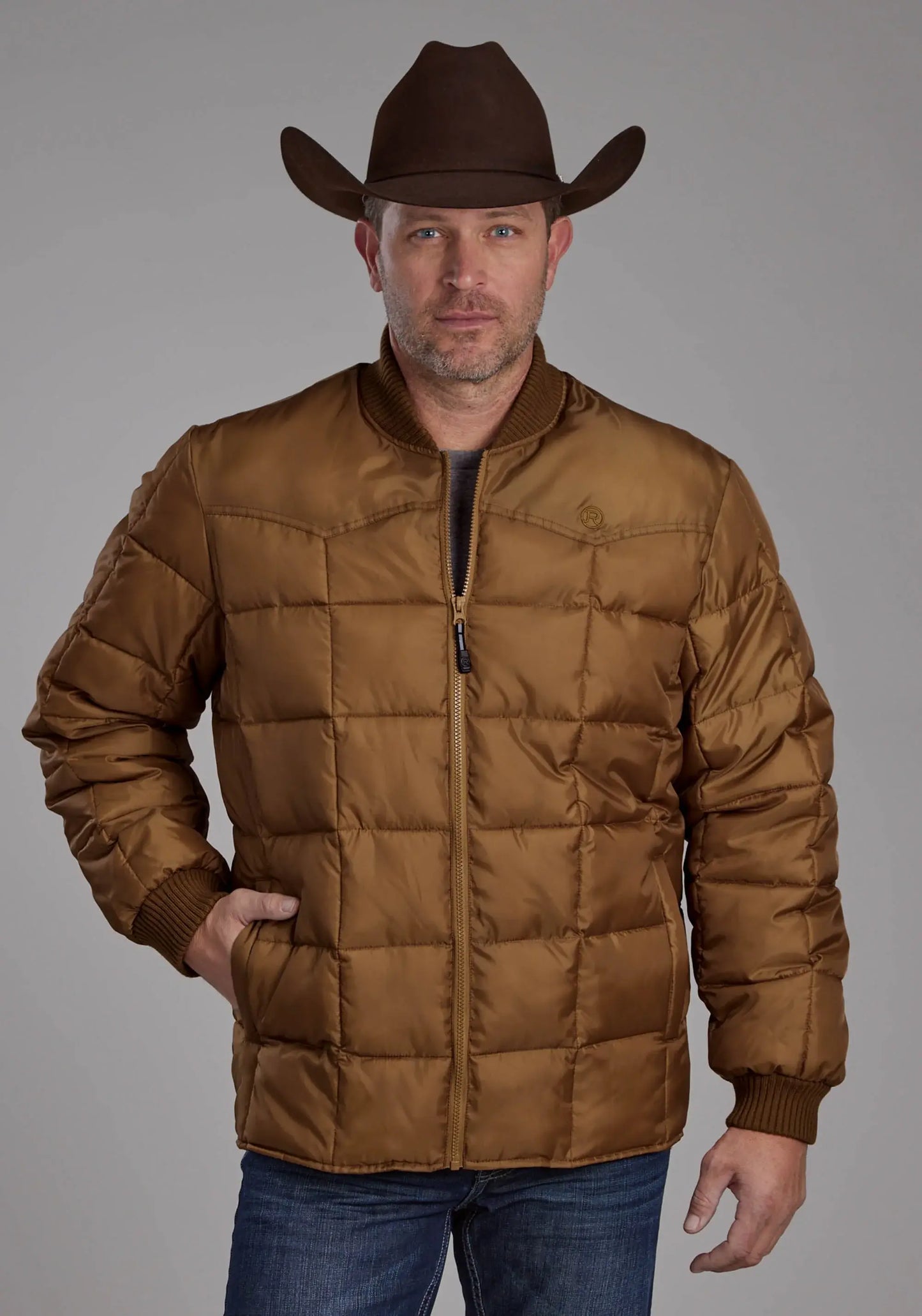Menscarmel Zipper Jacket - ROPER - Flyclothing LLC