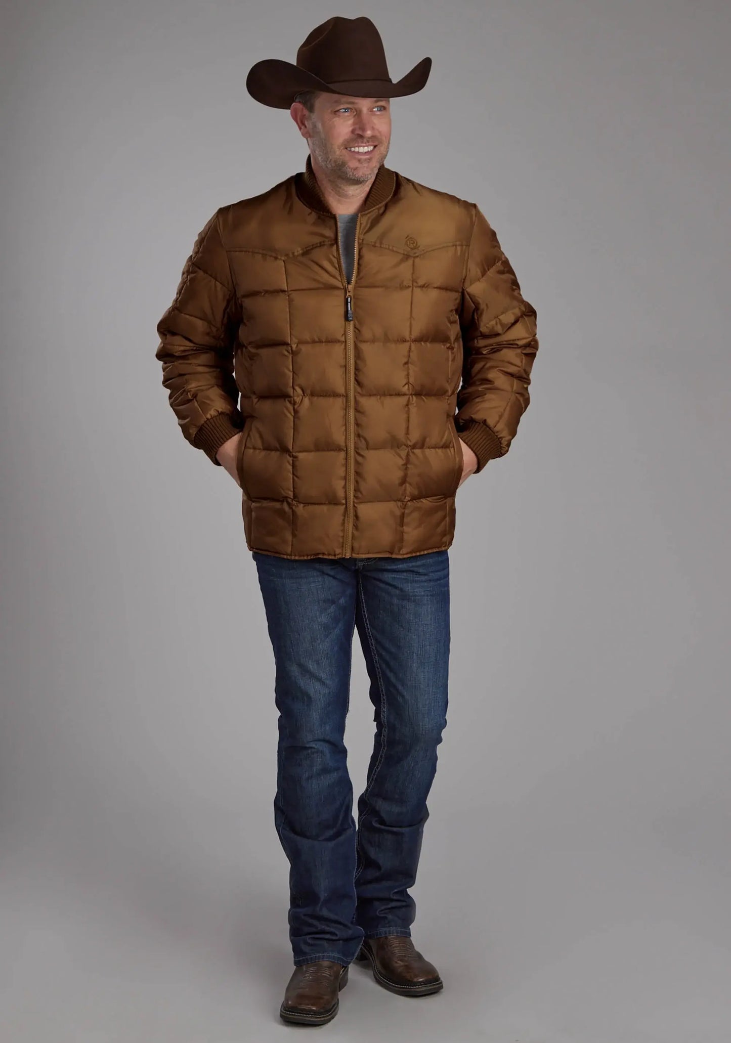 Menscarmel Zipper Jacket - ROPER - Flyclothing LLC