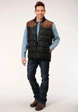 Mens Quilted Polyfilled Vest - ROPER - Flyclothing LLC