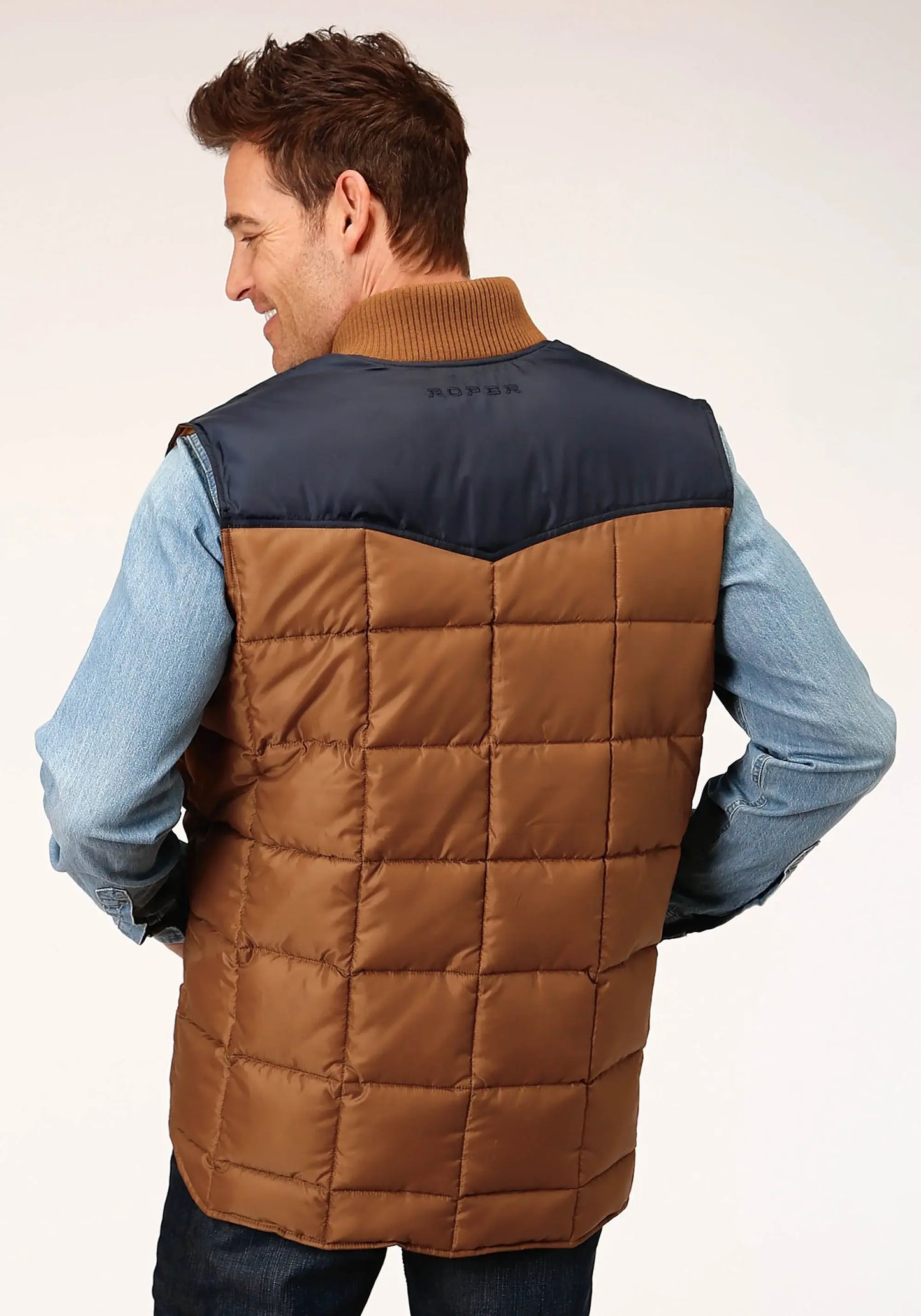Mens Quilted Polyfilled Vest - ROPER - Flyclothing LLC
