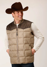 Mens Quilted Polyfilled Vest - ROPER - Flyclothing LLC