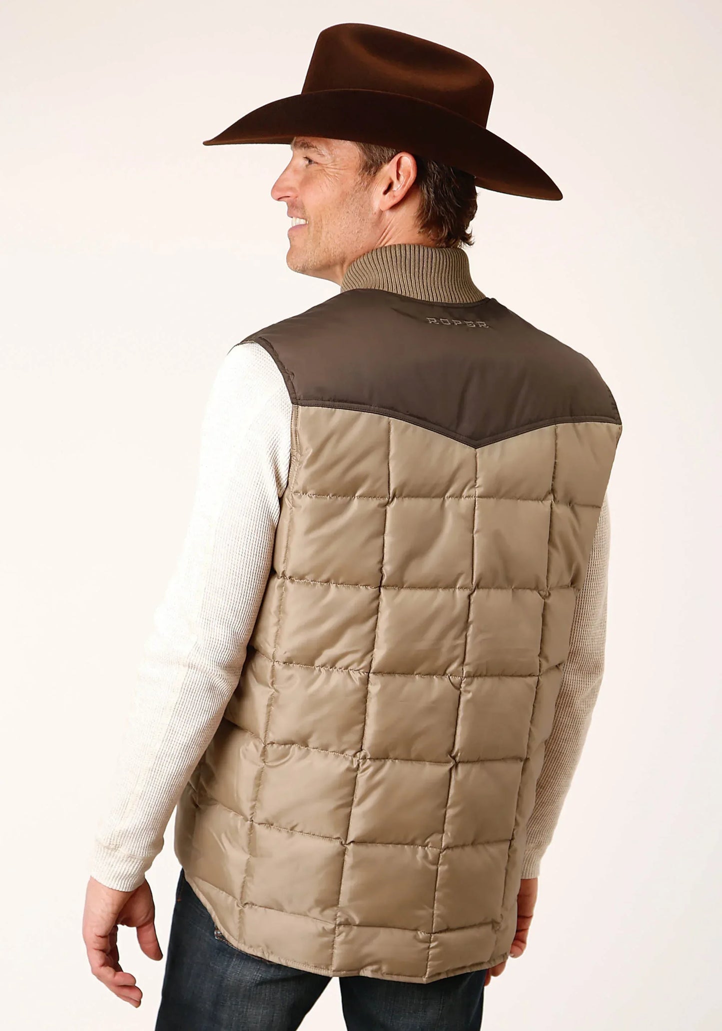 Mens Quilted Polyfilled Vest - ROPER - Flyclothing LLC