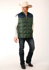 Mens Quilted Polyfilled Vest - ROPER - Flyclothing LLC