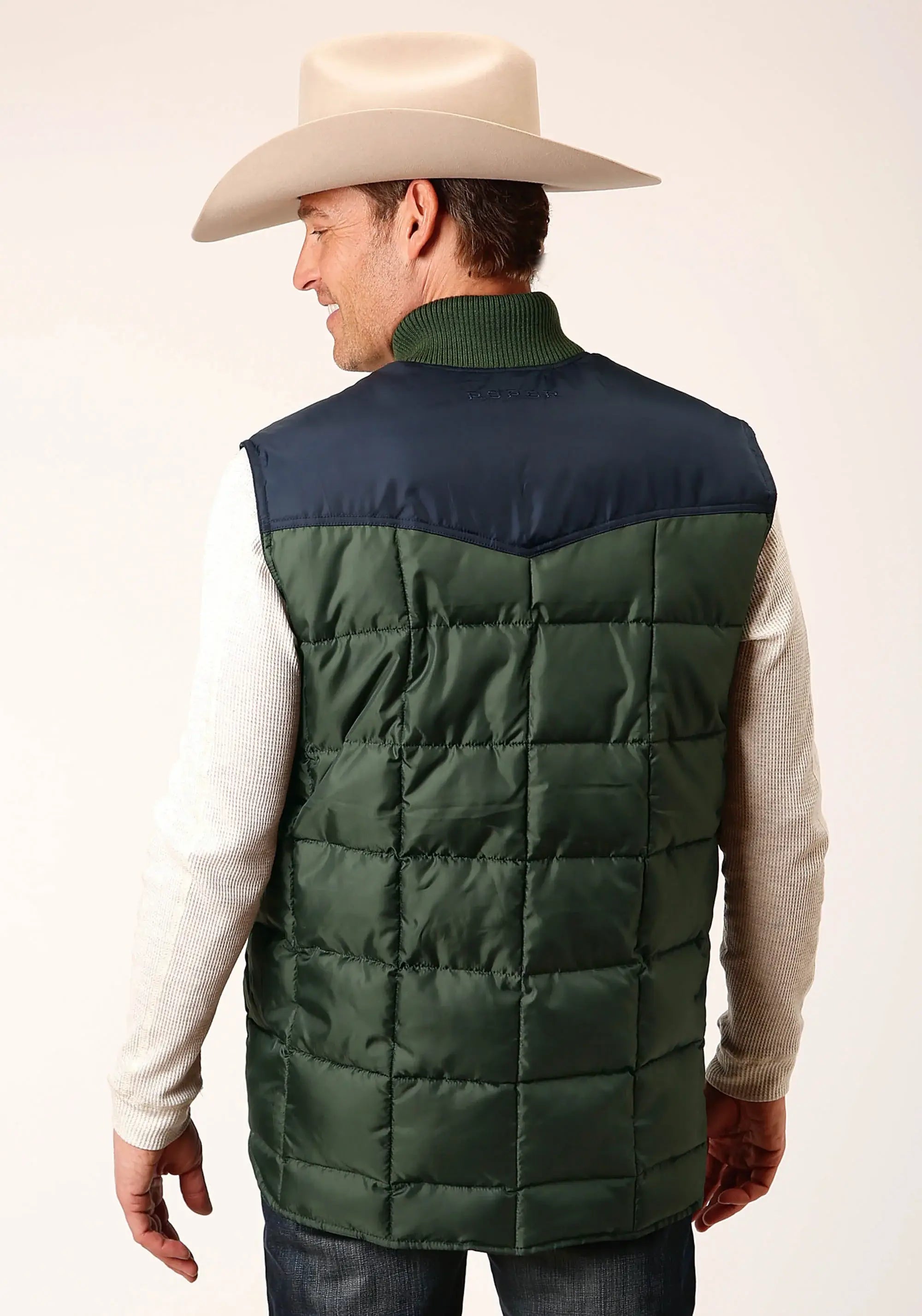 Mens Quilted Polyfilled Vest - ROPER - Flyclothing LLC