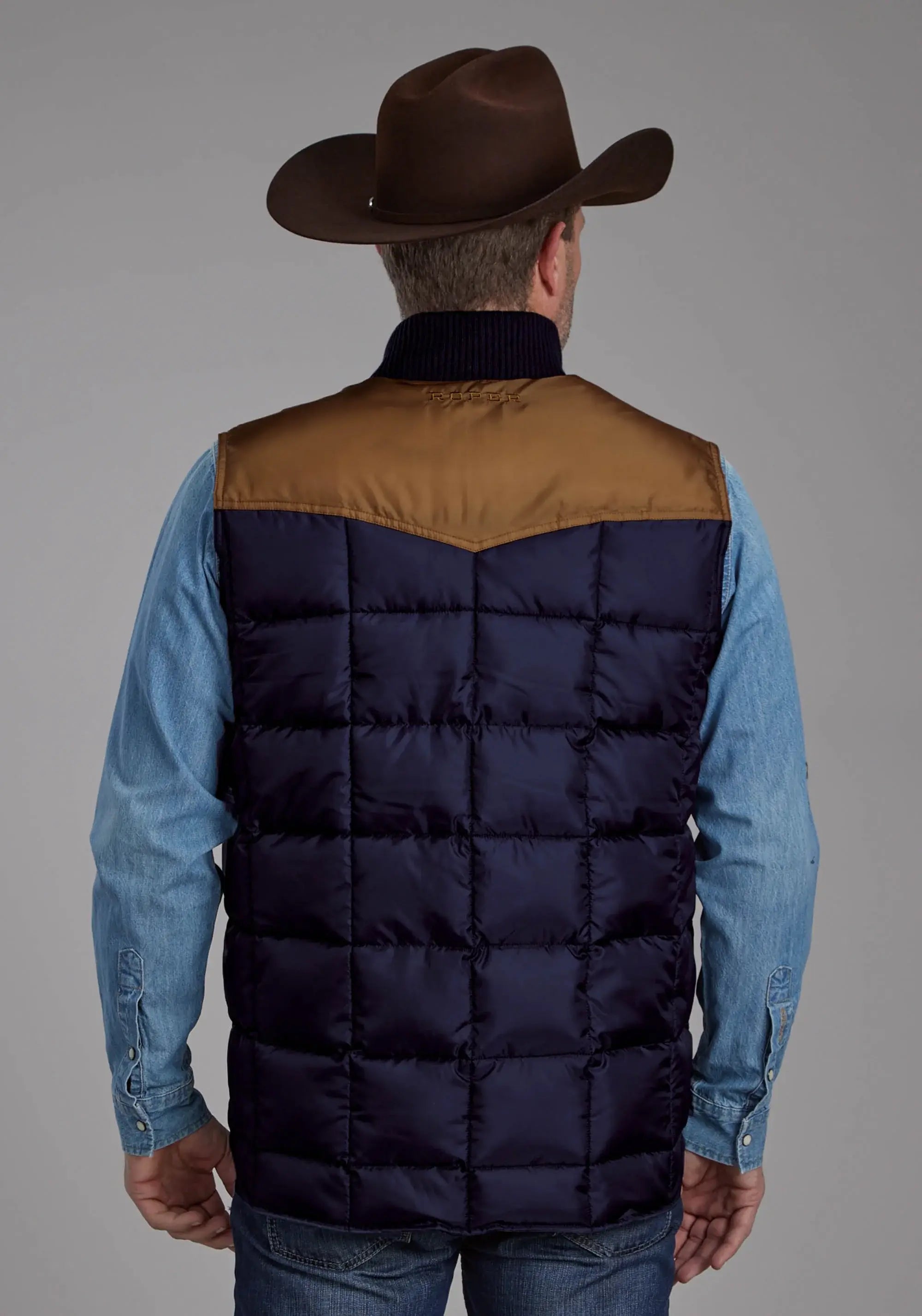 Mens Poly Fill Zipper Vest - ROPER - Flyclothing LLC