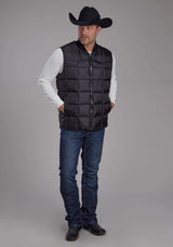 Roper Mens Black Zipper Vest - Roper - Flyclothing LLC