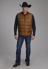 Mens Carmel Zipper Vest - ROPER - Flyclothing LLC