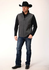 Roper Mens Heather Grey Soft Shell Vest - Roper