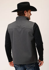Roper Mens Heather Grey Soft Shell Vest - Roper