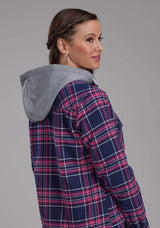 Roper Womens Thermal Lined Flannel Shirt Snap Jacket - Roper - Flyclothing LLC