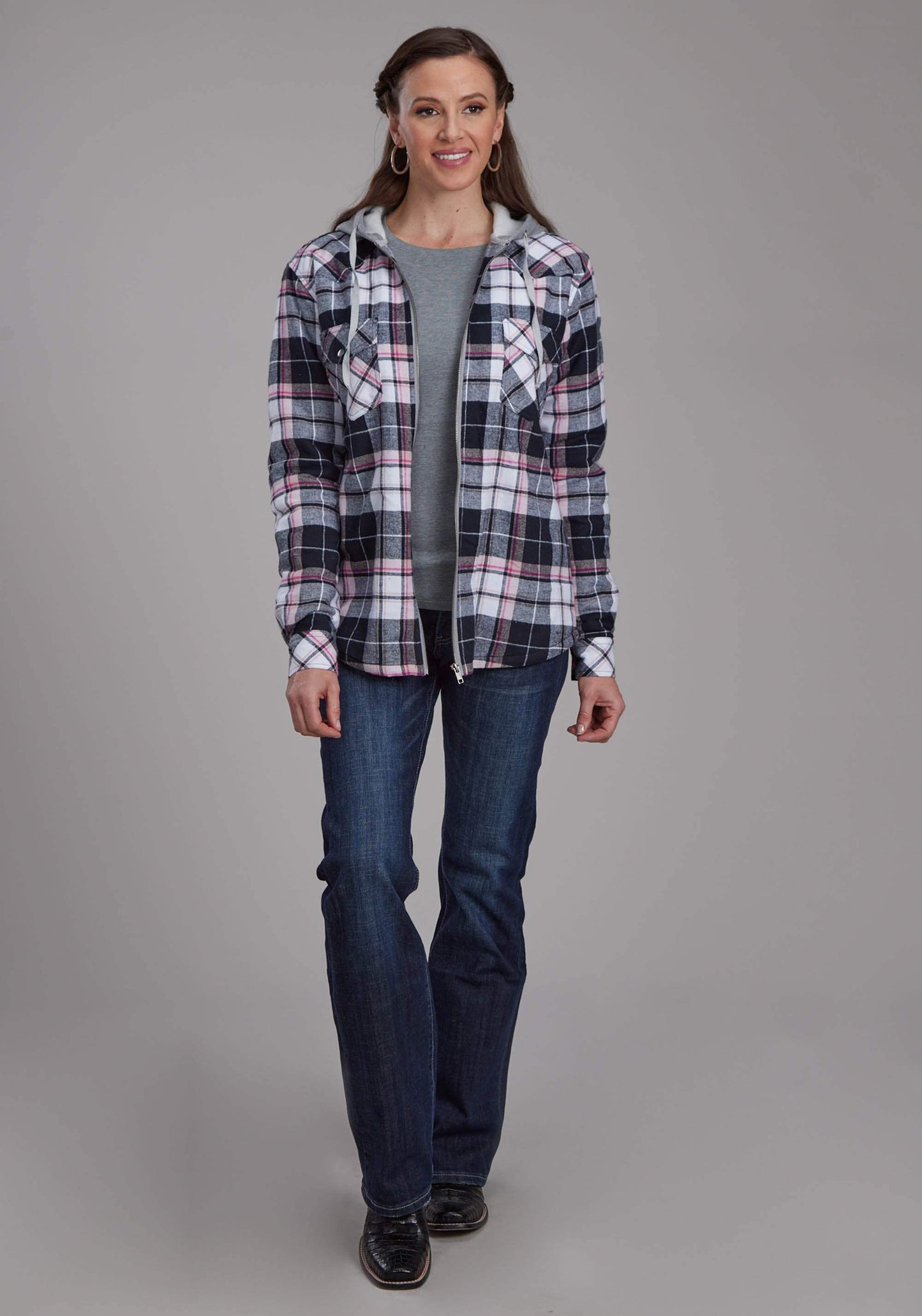 Roper Womens Thermal Lined Flannel Shirt Snap Jacket - Roper - Flyclothing LLC