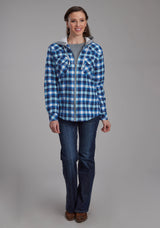 Roper Womens Thermal Lined Flannel Shirt Snap Jacket