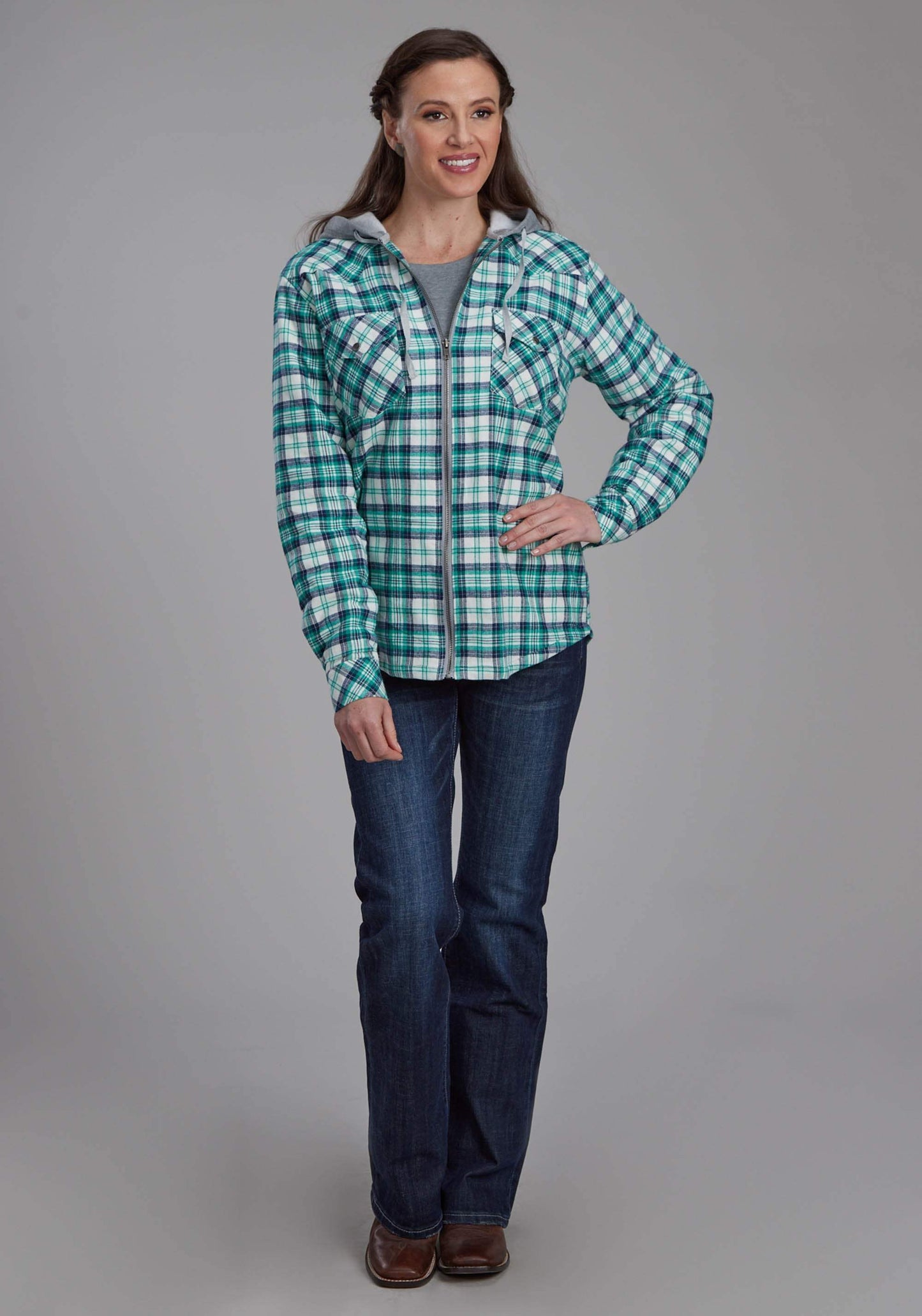 Roper Womens Thermal Lined Flannel Shirt Snap Jacket - Roper - Flyclothing LLC