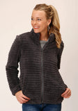Roper Womens Faux Mink Fleece Jacket Pullover - Roper
