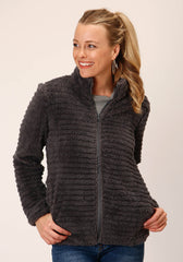 Roper Womens Faux Mink Fleece Jacket Pullover - Roper