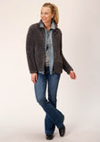 Roper Womens Faux Mink Fleece Jacket Pullover - Roper