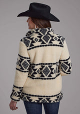 Roper Womens Black Cream Aztec Stripe Zipper Jacket - Roper - Flyclothing LLC