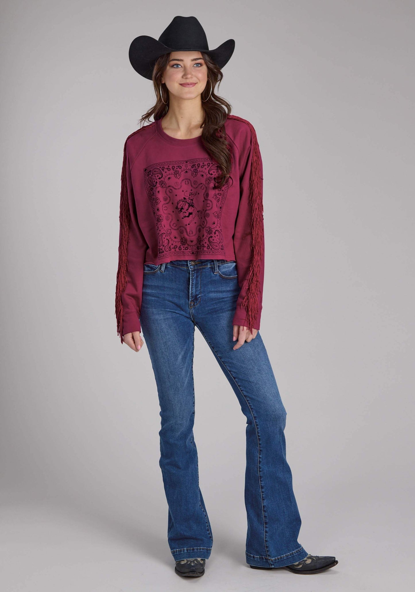 Roper Womens Cotton Fleece Sweatshirt Pullover Jacket - Roper - Flyclothing LLC