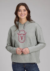 Roper Womens Cotton Fleece Hooded Sweatshirt Pullover Jacket