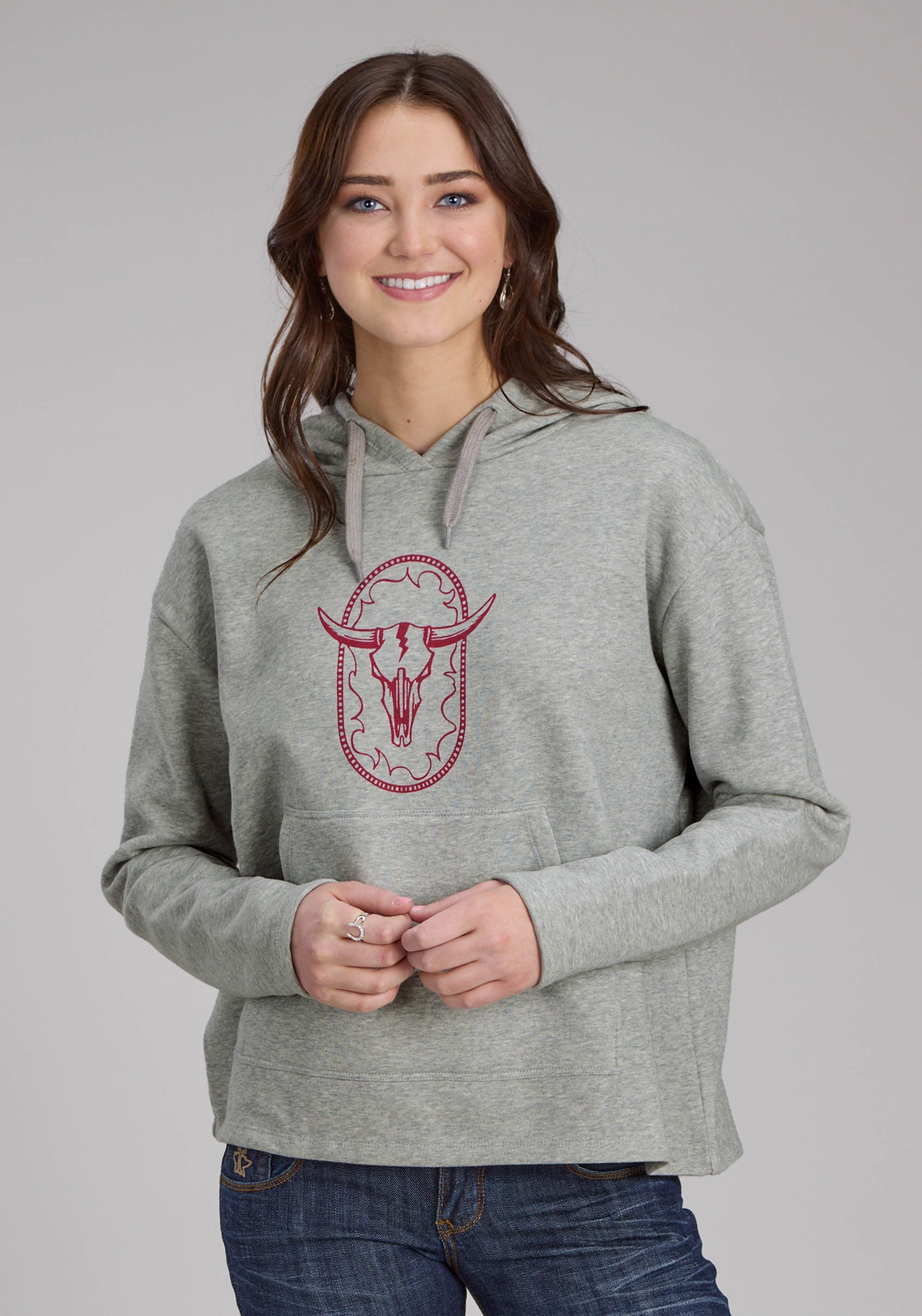 Roper Womens Cotton Fleece Hooded Sweatshirt Pullover Jacket