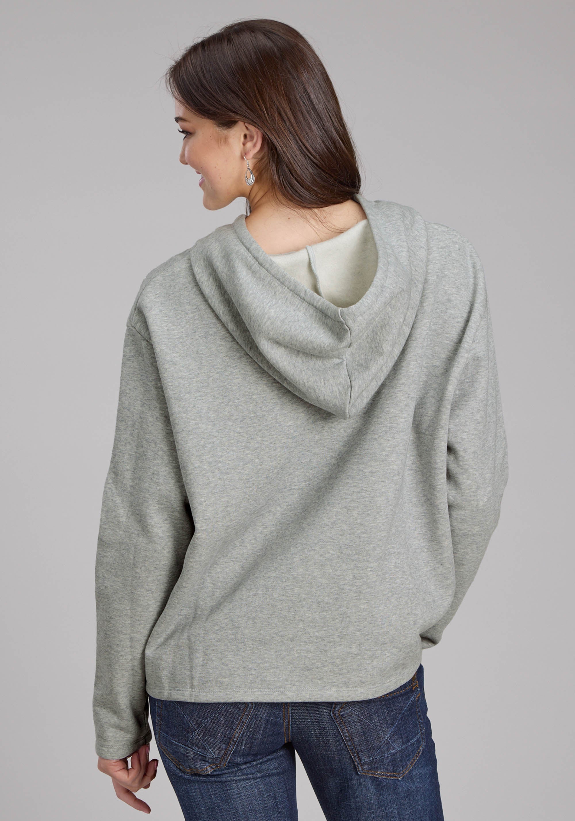 Roper Womens Cotton Fleece Hooded Sweatshirt Pullover Jacket