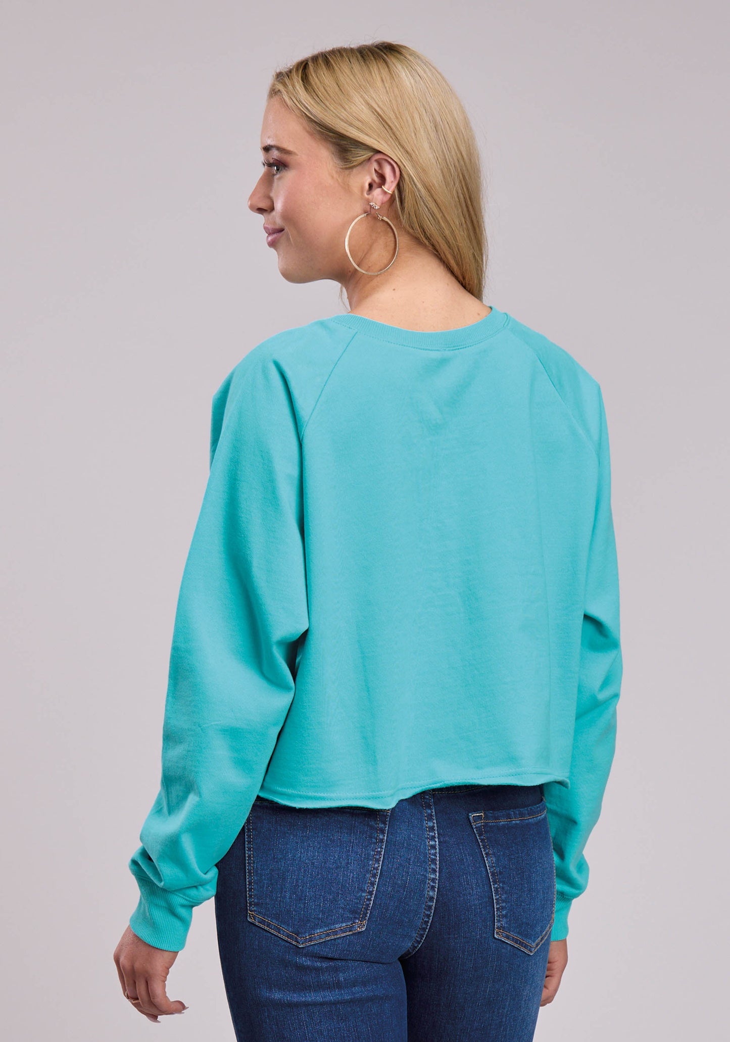Roper Womens Jacket Pullover Cotton Fleece Ls Sweatshirt Western Jacket