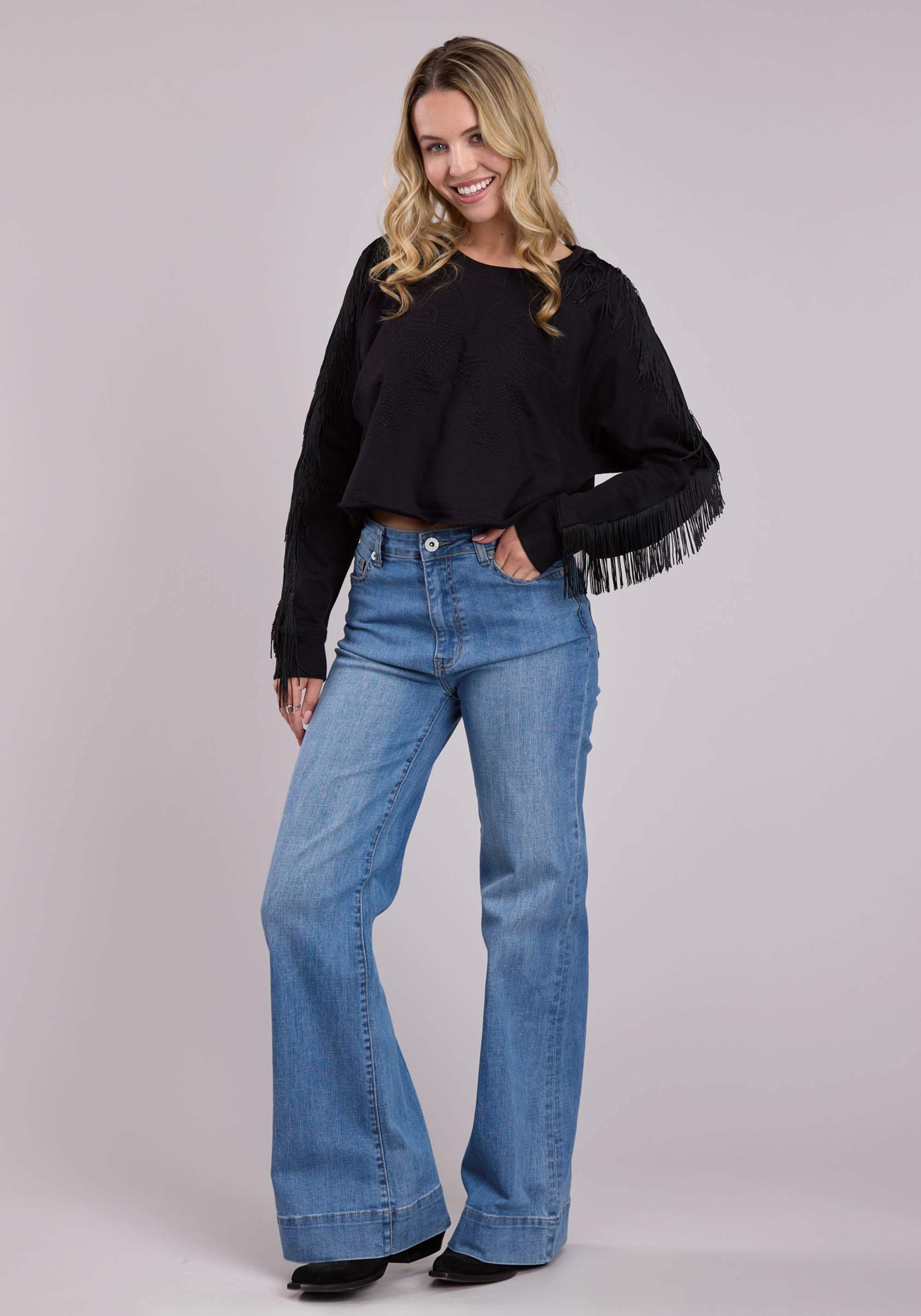 Roper Womens Jacket Pullover Cotton Fleece Ls Sweatshirt Western Jacket - Roper - Flyclothing LLC