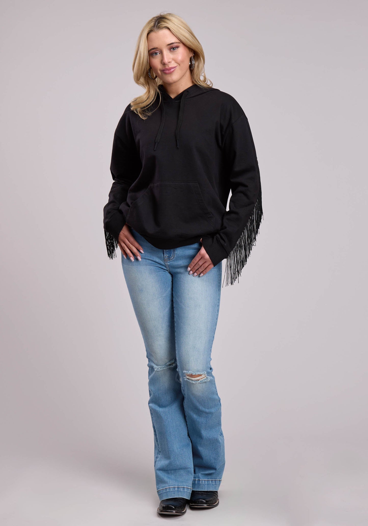 Roper Womens Jacket Pullover Long Sleeve Cotton Fleece Sweatshirt Western Jacket