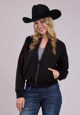 Roper Womens Jacket Zipper Cotton Fleece Zip Frnt Sweatshirt Western Jacket - Roper - Flyclothing LLC
