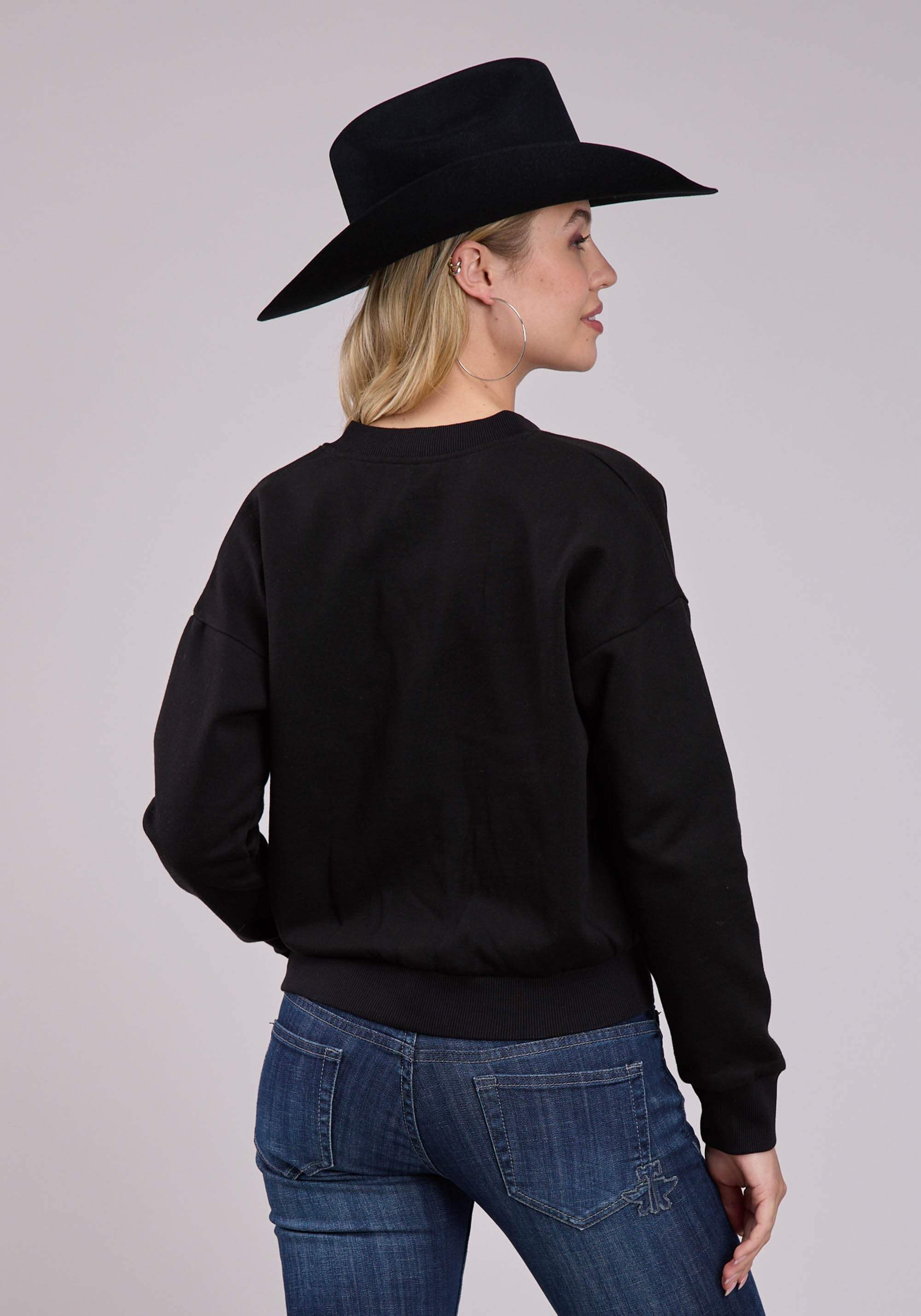 Roper Womens Jacket Zipper Cotton Fleece Zip Frnt Sweatshirt Western Jacket - Roper - Flyclothing LLC