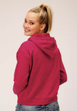 Roper Womens Knit Berry Pink French Terry Sweatshirt - Roper