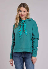 Roper Womens Jacket Pullover Turquoise Fleece Slouchie Hoodie Western Jacket - Roper - Flyclothing LLC