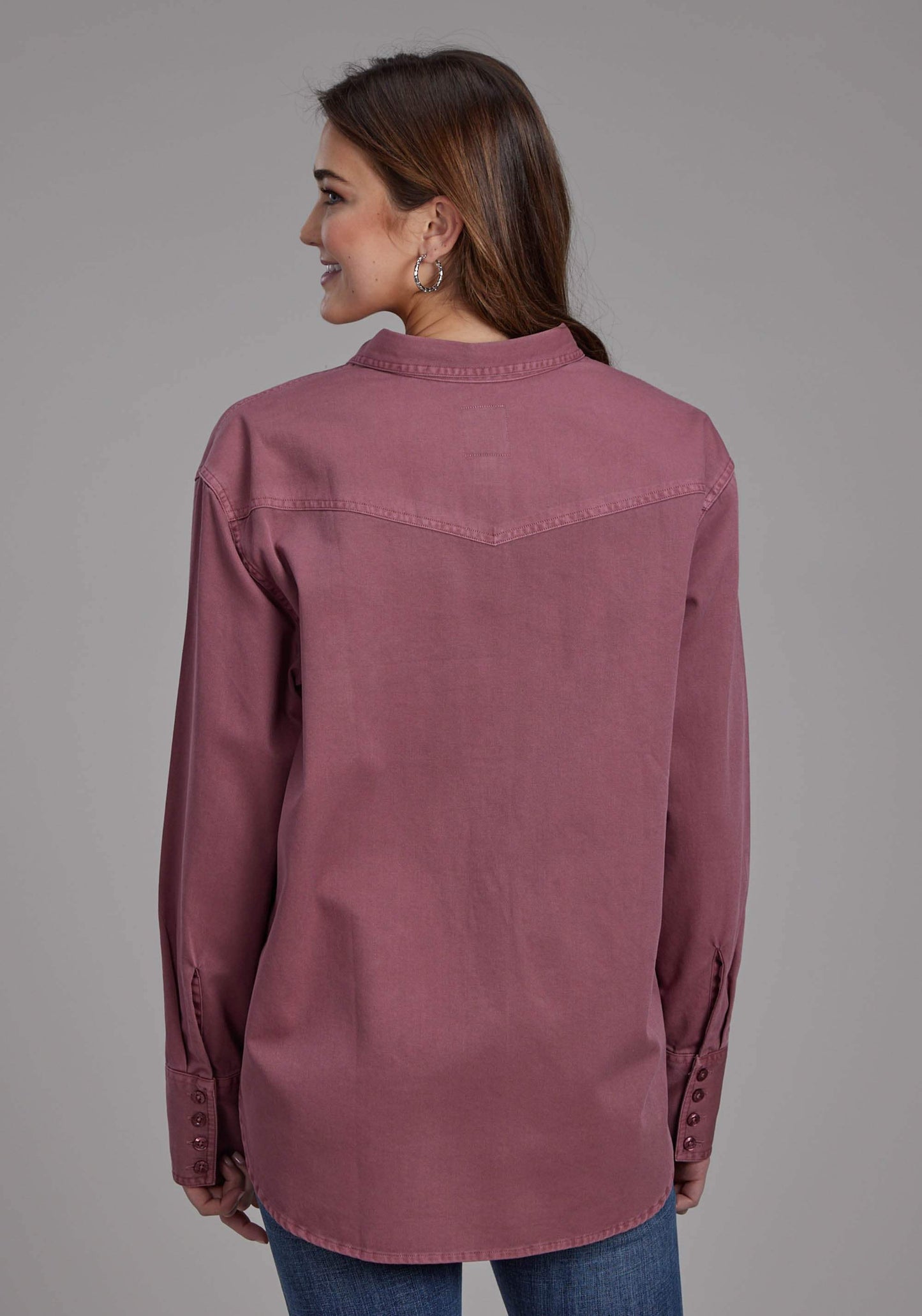 Roper Womens Solid Twill Pigment Dyed Button Jacket - Roper - Flyclothing LLC