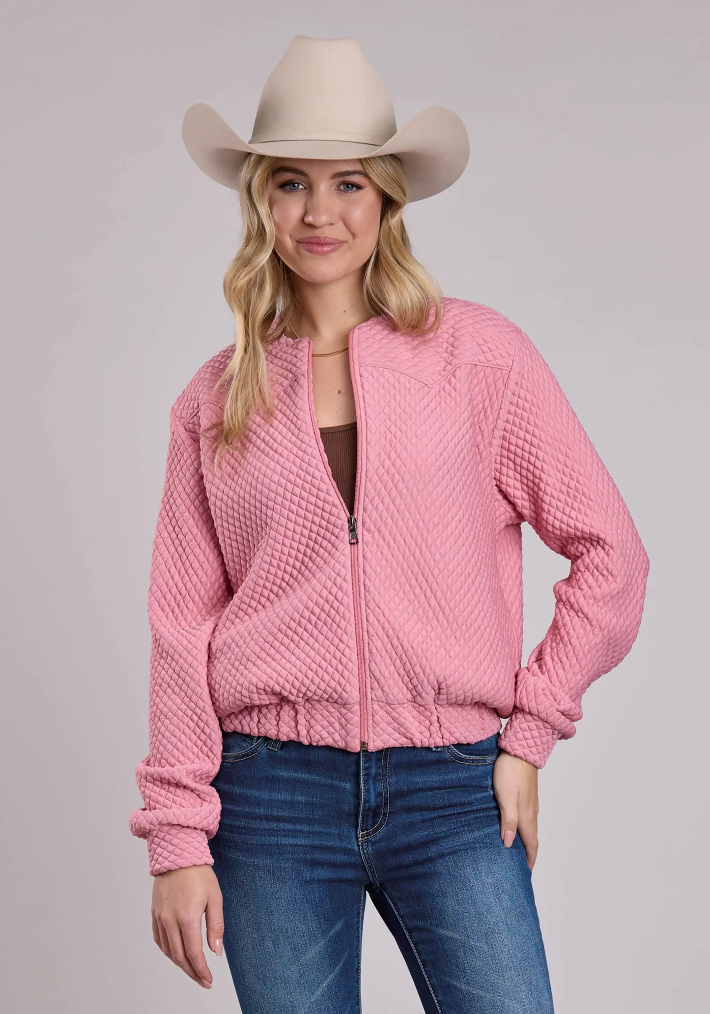 Womens Jacket Zipper Quilted Poly Zip Western Jacket - Roper - Flyclothing LLC