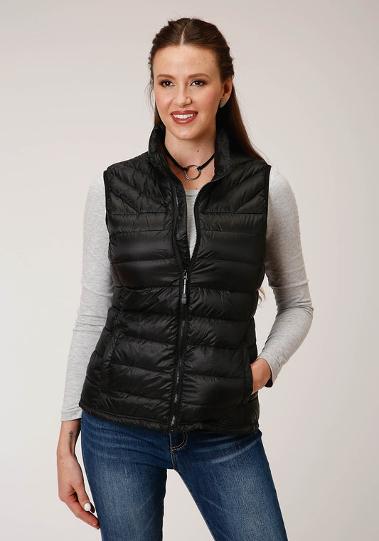 Roper Womens Down  Parachute Blck Down Filled Vest - Roper