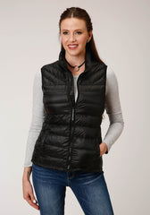 Roper Womens Down  Parachute Blck Down Filled Vest - Roper