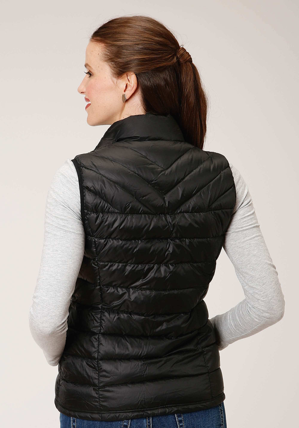Roper Womens Down Parachute Blck Down Filled Vest - Roper - Flyclothing LLC