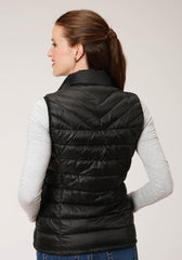 Roper Womens Down  Parachute Blck Down Filled Vest - Roper