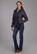Roper Womens Black Nylon Down Zipper Jacket - Roper - Flyclothing LLC