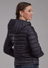 Roper Womens Black Nylon Down Zipper Jacket - Roper - Flyclothing LLC