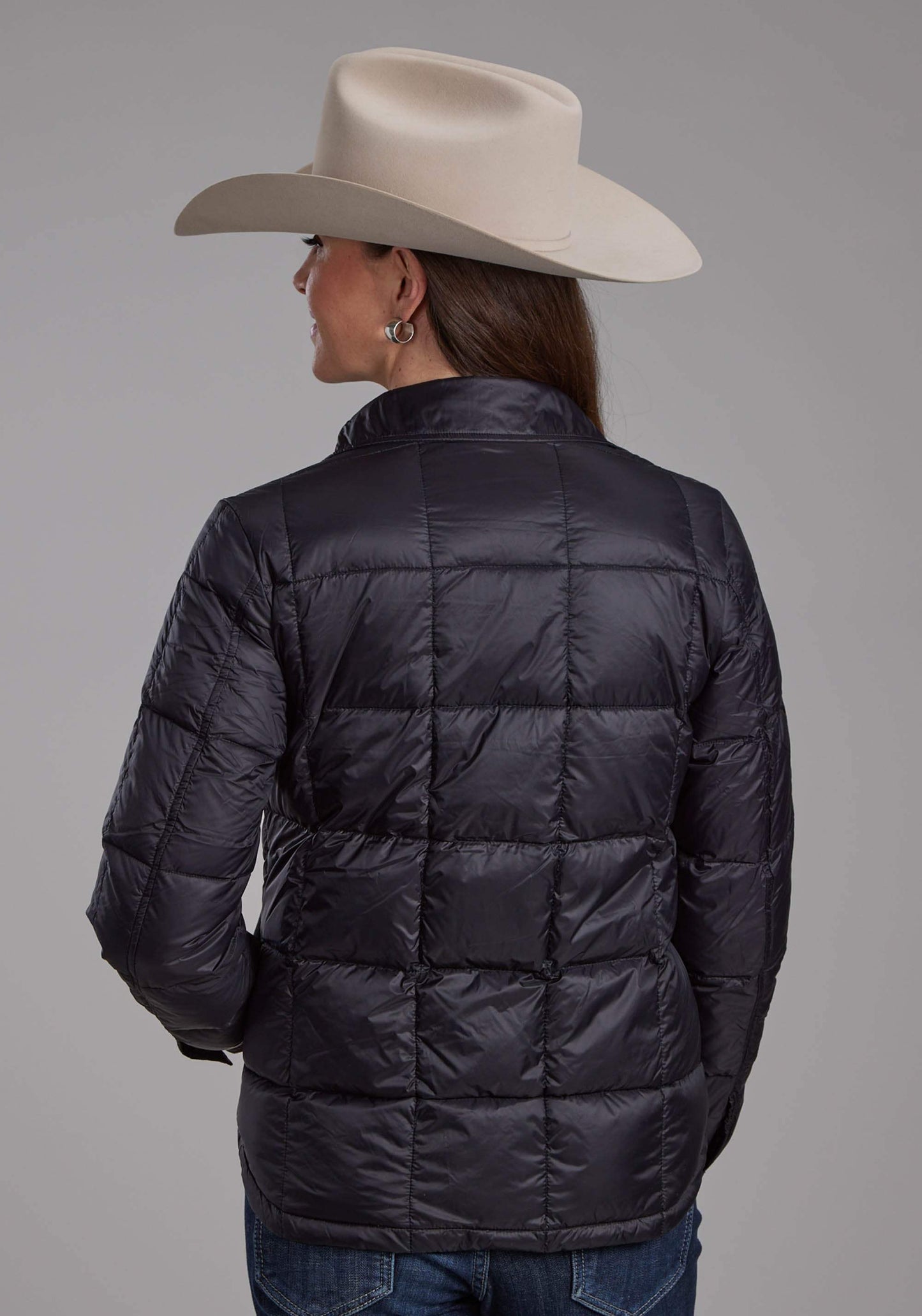 Roper Womens Black Nylon Shirt Zipper Jacket - Roper - Flyclothing LLC