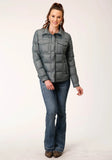 Roper Womens Silver Sage Nylon Down Proof Coated Jacket - Roper